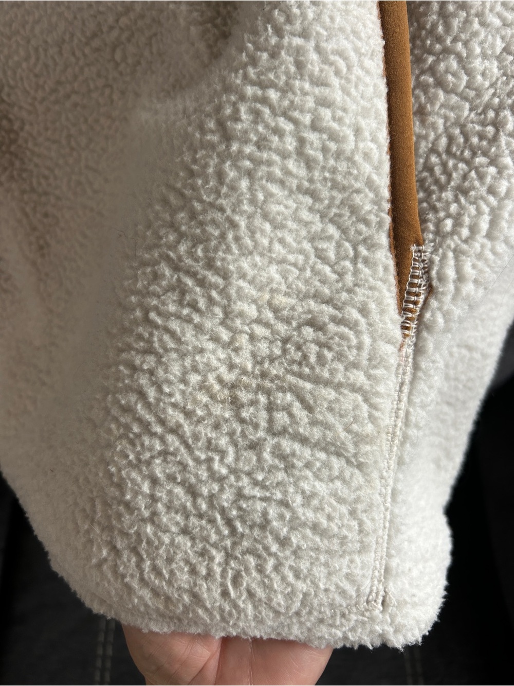 Carhartt Women XL Sherpa Fleece Pullover Cream Brown 104922 Relaxed Fit - Picture 12 of 12
